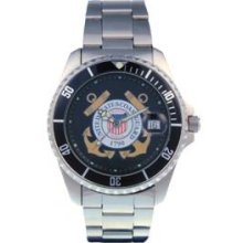 Del Mar 50498 Mens Coast Guard Military Watches - Stainless Steel