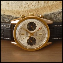Desotos By Charles Gigandet Vintage Chronograph Watch 17j Hw Valjoux Cal. 7730