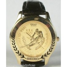 Disney Olympic Mens Seiko Watch Hard To Find