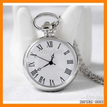 Drop Shipping 12 Pcs/lot Retro Baigang Color Roma Face Pocket Watch