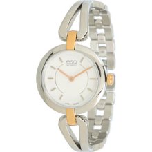ESQ Movado 'Corbel' Round Bangle Watch Silver/ Gold