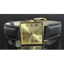 Estate Vintage Rolex Cellini 18k Yellow Gold Square 19 Jewel Unisex Wrist Watch