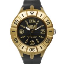 Everlast 33-217 Unisex Quartz Watch With Black Dial Analogue Display And Black Plastic Or Pu Strap Ev-217-002