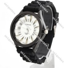 Fashion 11-color Silicone Rubber Band Kids Women's Wrist Watch Xmas Gift
