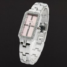 Fashion Jewelry Elegant Girls Lady Women Lovely Pink Wrist Watch Fashion Jewelry Elegant Girls Lady Women Lovely Pink Wrist Watch