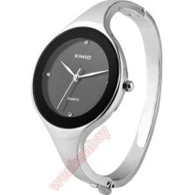 Fashion Kimio Women Ladies Quartz Silver Steel Wrist Watch Bracelet Bangle Girl