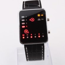 Fashionable Unique Display Digital LED Wrist Watch Black