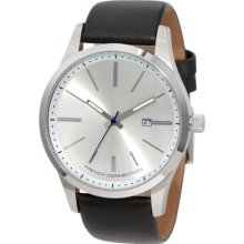 Fcuk French Connection Silver Leather Starp Men's Watch Fc1054ss