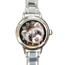 FERRET Watch Italian Charm Round Womens Jewelry 17473590