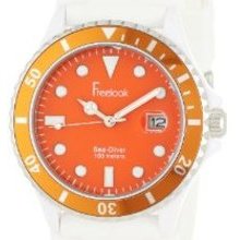 Freelook Mens HA1433-7H Sea Diver Jelly White Silicone Band with