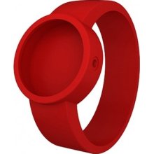 Fullspot O Clock Strap Unisex Quartz Watch With Red Dial Analogue Display And Red Silicone Bracelet Ocs17-X