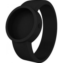 Fullspot O Clock Strap Unisex Quartz Watch With Black Dial Analogue Display And Black Silicone Bracelet Ocs02-X