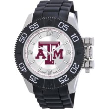 Game Time Watch, Mens Texas AM University Black Polyurethane Strap 47m
