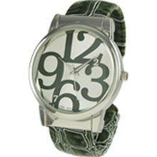 Geneva Platinum Women's 6396.DarkGreen Green Plastic Quartz Watch ...
