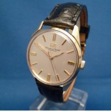 Gents 14ct Gold Iwc Vintage Hand Wind Mechanical Wristwatch