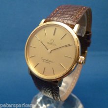 Gents Gold Plated Omega Constellation Quartz Wristwatch