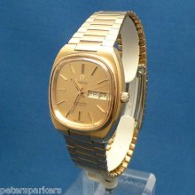 Gents Gold Plated Omega Seamaster Automatic Day-date Wristwatch