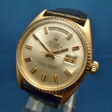 Gents Solid 18k Gold Rolex Day-date Automatic Wristwatch
