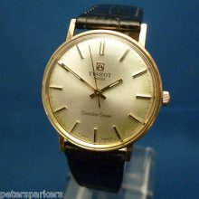 Gents Vintage 9ct Gold Tissot Seastar Seven Hand Wind Mechanical Wristwatch
