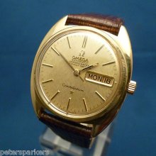 Gents Vintage Gold Cap Omega Constellation Automatic Wristwatch