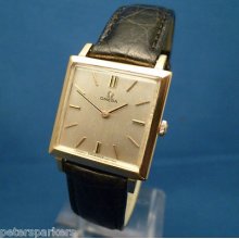 Gents Vintage Solid 18k Gold Omega Wristwatch