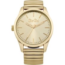 Gio Goi Women's Quartz Watch With Gold Dial Analogue Display And Gold Strap Gg2018g