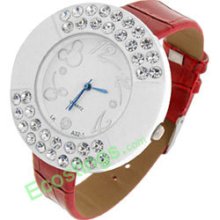 Good Jewelry Band Dial + Man-made Diamonds Ladies Wristwatches