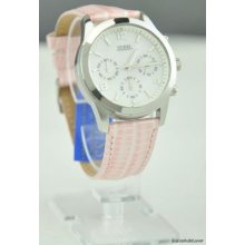 Guess Authentic Ladies Watch Pink Leather U11061l1