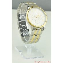 Guess Men Watch Silver-gold Steel Multifunction U11610g1
