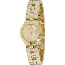 Guess U10085l1 Womens Feminine Sparkle Gold Polished S.steel Gem Watch