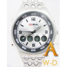 Gul Gts Sunray Silver Dial Ana- Digital Watch K4a