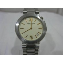 Guy Laroche Steel Case Cream Dial With Date Quartz Men's Watch Swiss Made