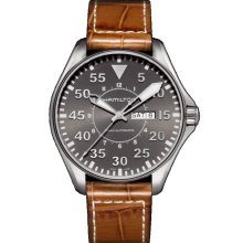 Hamilton H64715885 Watch Khaki Pilot Mens - Grey Dial