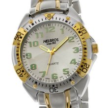 Helbros Mens Two Tone Bracelet/ Silver Dial