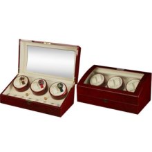 High Quality Diplomat Redwood 6+7 Watch Automatic Winder Case / Storage Box