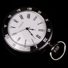 Hot Sale Silver Bronze Black Roman Characters Quartz Pocket Watch