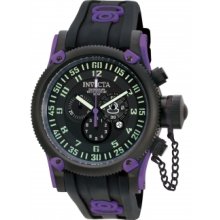Invicta 10184 Men $995 Russian Dievr Purple Plastic Black Dial Chrono Watch