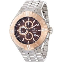 Invicta 12357 Men $1295 Pro Diver Reef Brown Rose Dial Tachymeter Chrono Watch