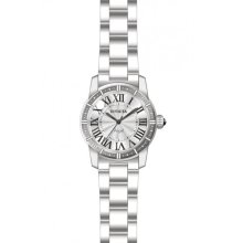 Invicta 14373 Women $495 Angel Lady Silvr Dial Quartz 3hand Rose Ss Watch
