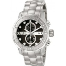 Invicta Men's Pro Diver Chronograph Black Textured Dial Ss Watch 0878
