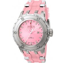 Invicta Reserve Gmt Chronoraph Pink Rubber Strap Mens Watch