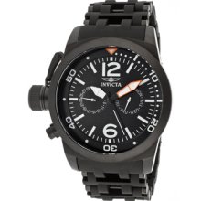 Invicta Watches Men's Sea Spider Black Dial Black Polyurethane & Black