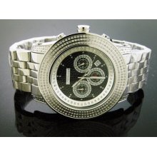 Jo Jino By Joe Rodeo 3.00ct White Diamond Watch 52mm Stainless Steel Case Mj8031