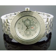 Jo Jino By Joe Rodeo 3.00ct White Diamond Watch 52mm Stainless Steel Case Mj8032