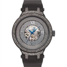 Joe Rodeo Men's Jjm73 Master 2.20ct Diamond Rubber Automatic Watch