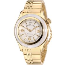 John Galliano Ladies Watch R1553102545 In Collection Elu, 2 H And S, White Dial And Stainless Steel Bracelet