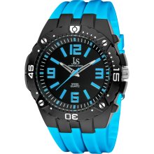 Joshua & Sons Bold Swiss Quartz Silicon Strap Watch (J&S men's bold Swiss quartz sports watch)