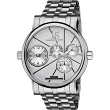 Joshua & Sons Watches Men's Silver Tone Dial Silver Tone Stainless Ste