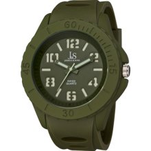 Joshua & Sons Watches Men's Green Dial Military Green Silicon Militar
