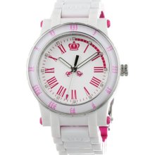 Juicy Couture HRH White and Pink Plastic Ladies Watch 1900750